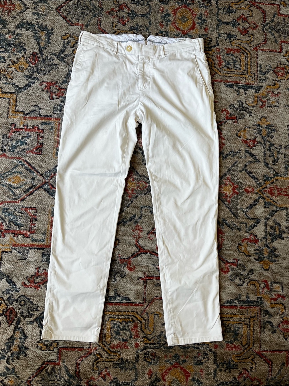 Brunello Cucinelli Off White Slim Casual Chinos 48